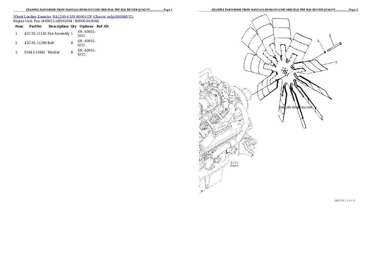 Protected: WA1200-6 S/N 60001-UP (Chassis only) Partsbook