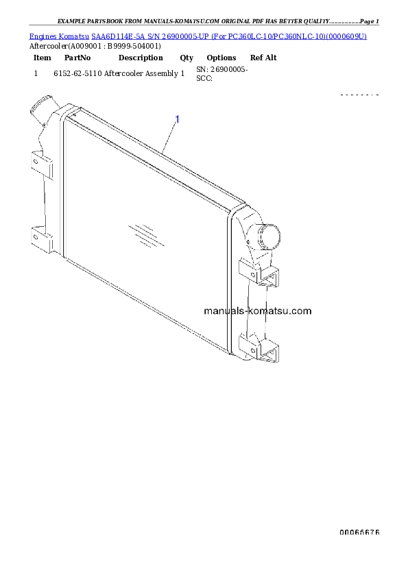 Protected: SAA6D114E-5A S/N 26900005-UP (For PC360LC-10/PC360NLC-10) Partsbook