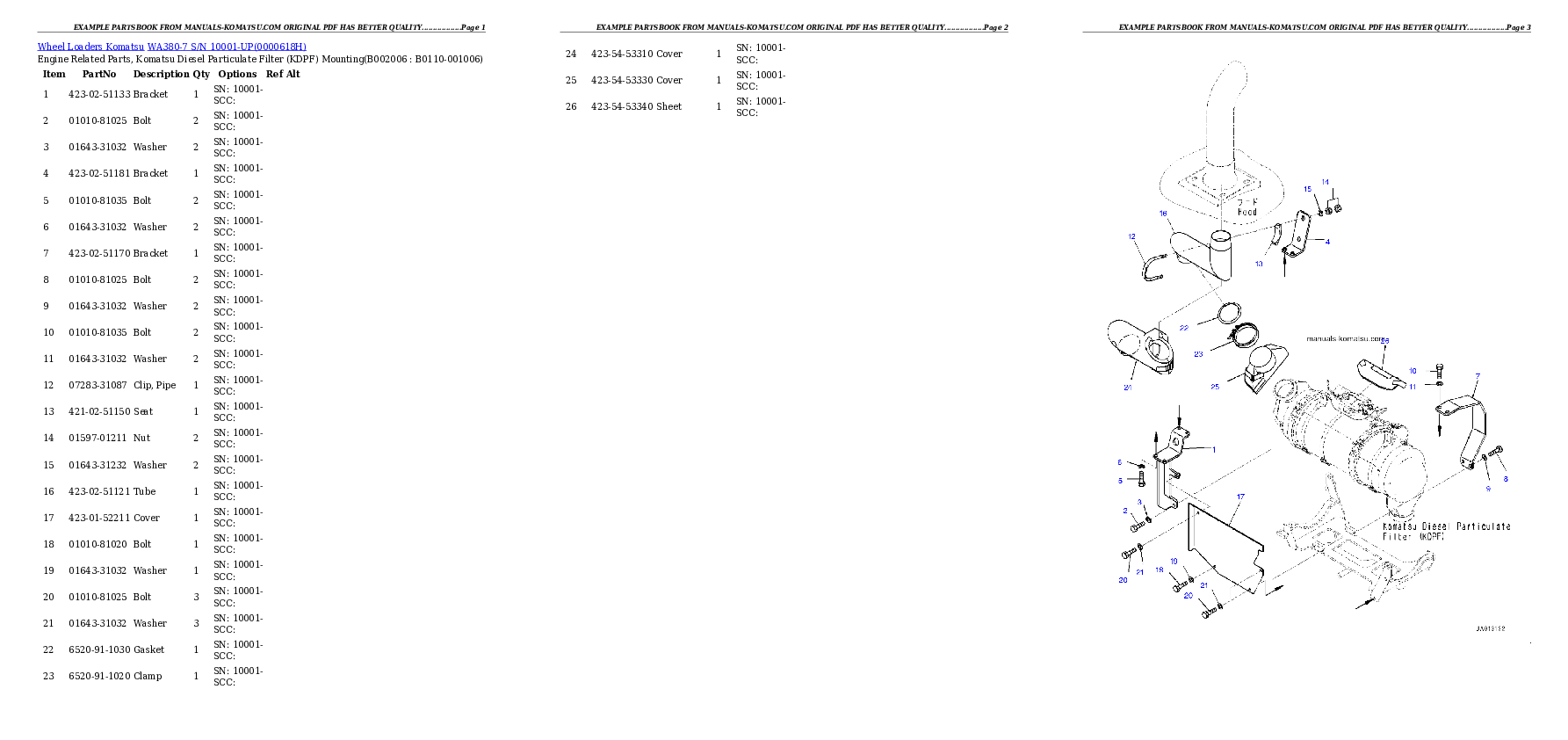 Protected: WA380-7 S/N 10001-UP Partsbook