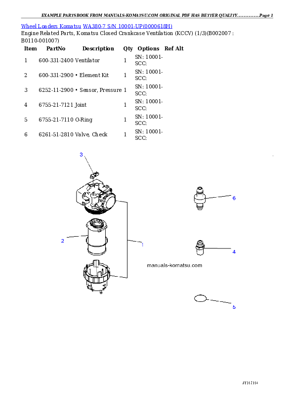 Protected: WA380-7 S/N 10001-UP Partsbook
