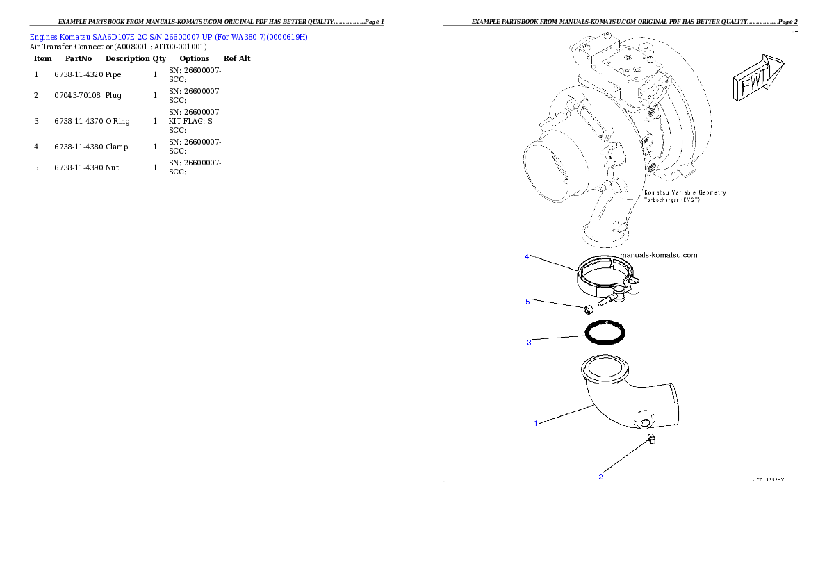 Protected: SAA6D107E-2C S/N 26600007-UP (For WA380-7) Partsbook