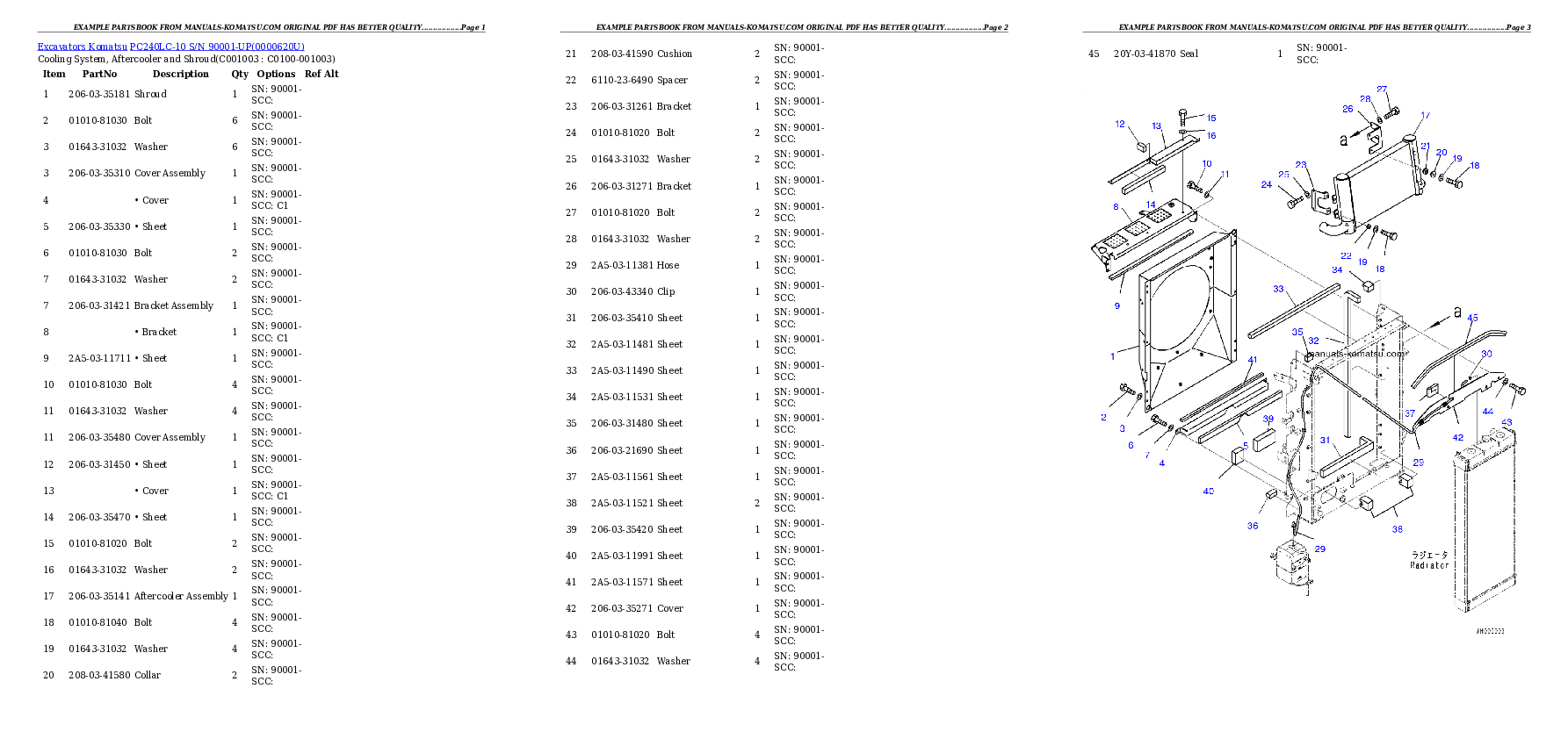 Protected: PC240LC-10 S/N 90001-UP Partsbook