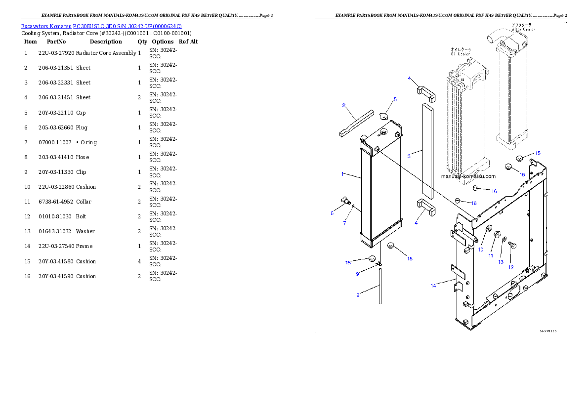 Protected: PC308USLC-3E0 S/N 30242-UP Partsbook
