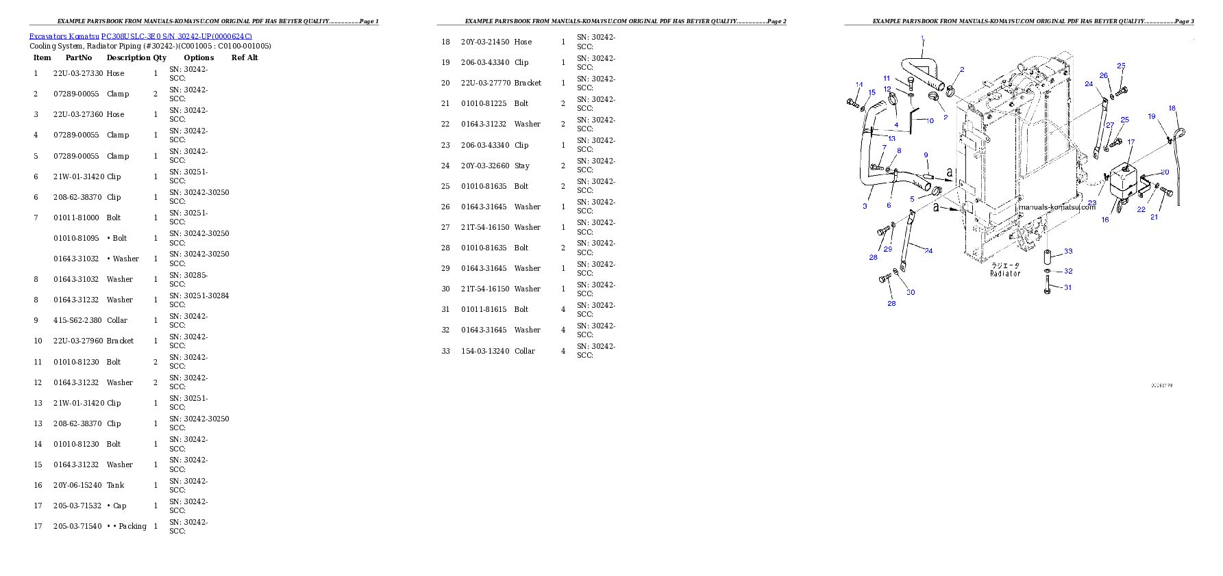 Protected: PC308USLC-3E0 S/N 30242-UP Partsbook