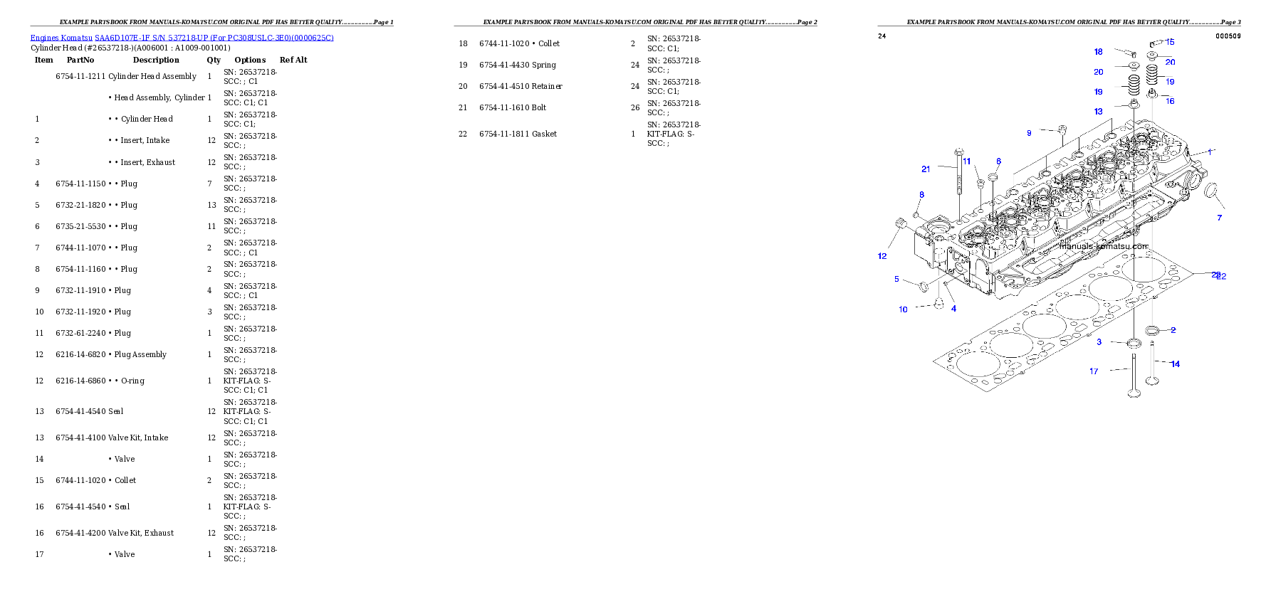 Protected: SAA6D107E-1F S/N 537218-UP (For PC308USLC-3E0) Partsbook