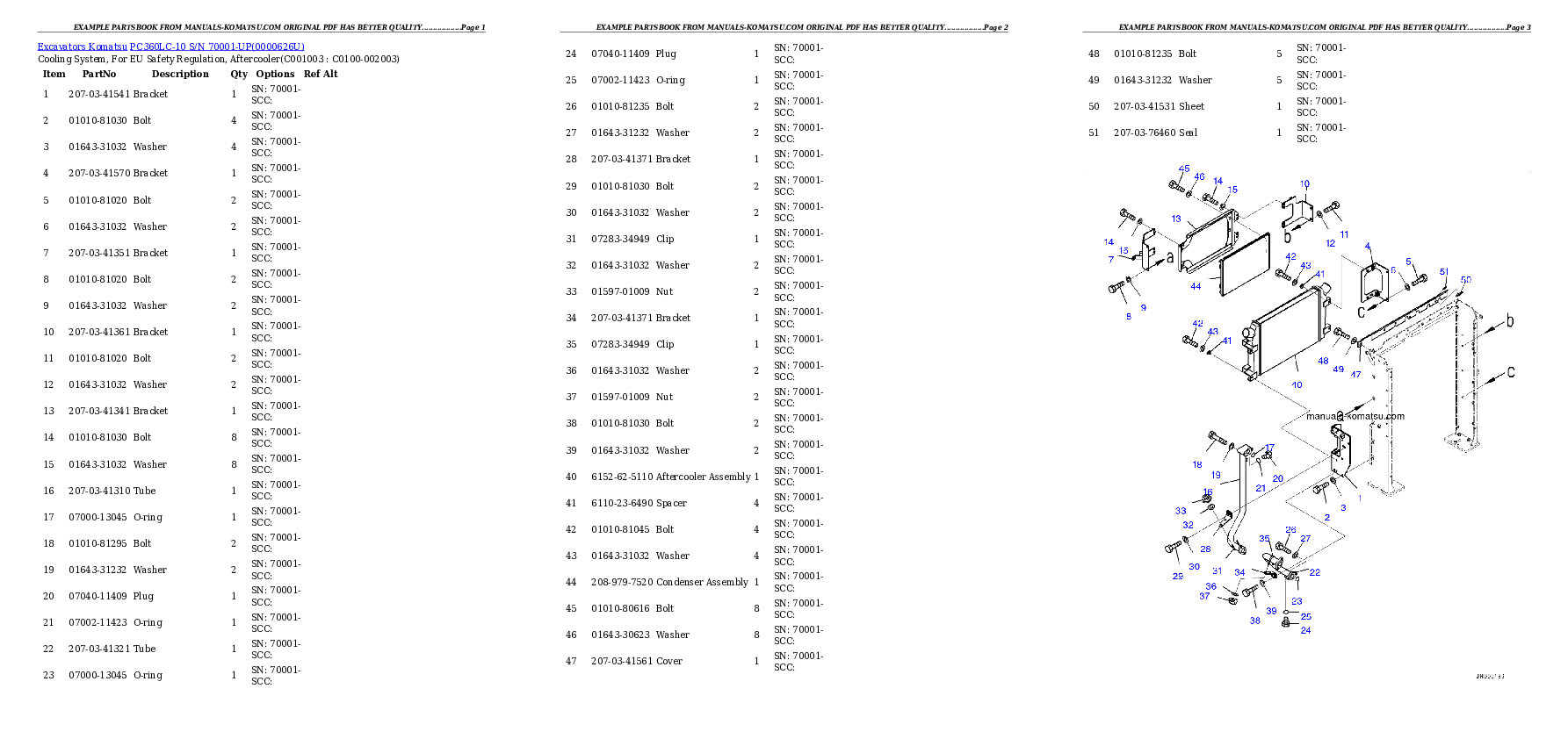 Protected: PC360LC-10 S/N 70001-UP Partsbook