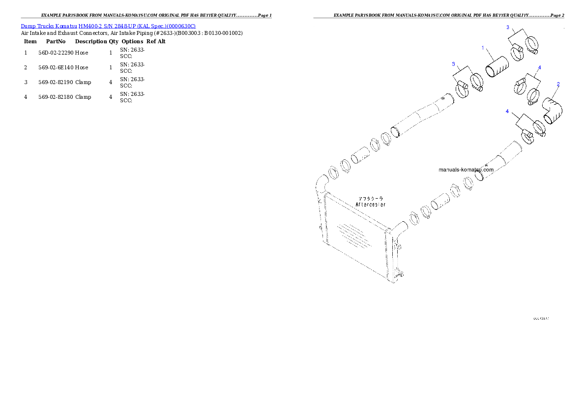 Protected: HM400-2 S/N 2848-UP (KAL Spec.) Partsbook