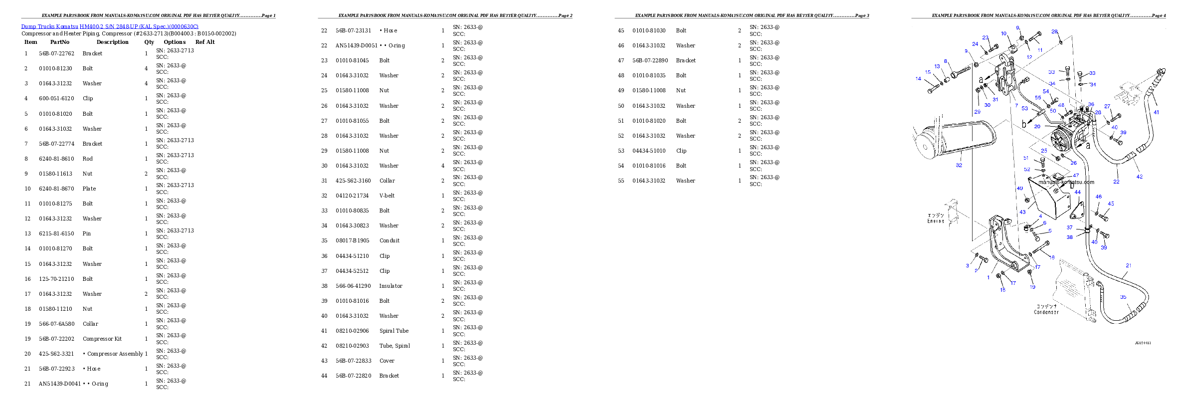 Protected: HM400-2 S/N 2848-UP (KAL Spec.) Partsbook