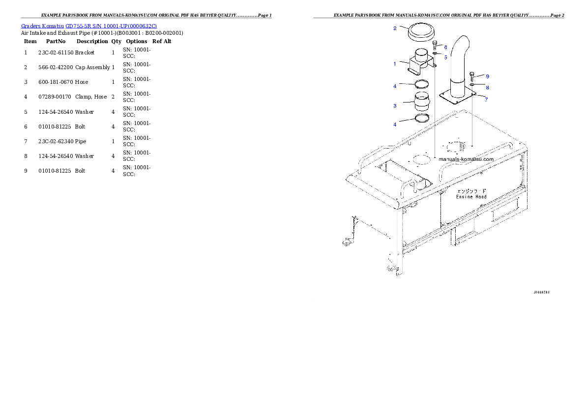 Protected: GD755-5R S/N 10001-UP Partsbook