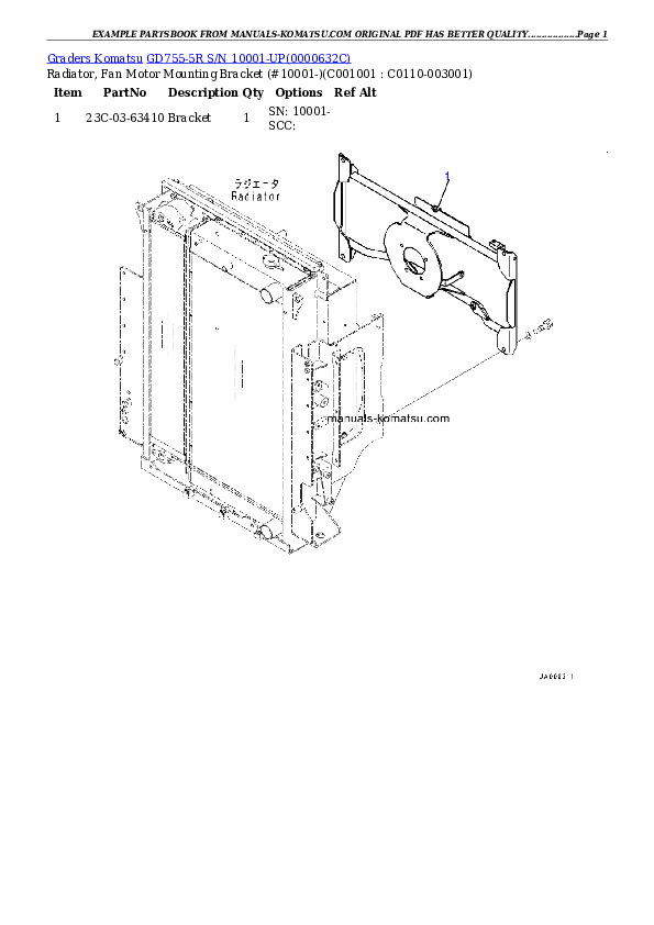 Protected: GD755-5R S/N 10001-UP Partsbook
