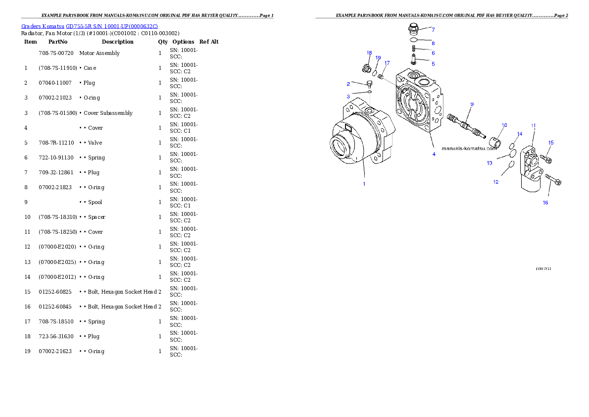Protected: GD755-5R S/N 10001-UP Partsbook