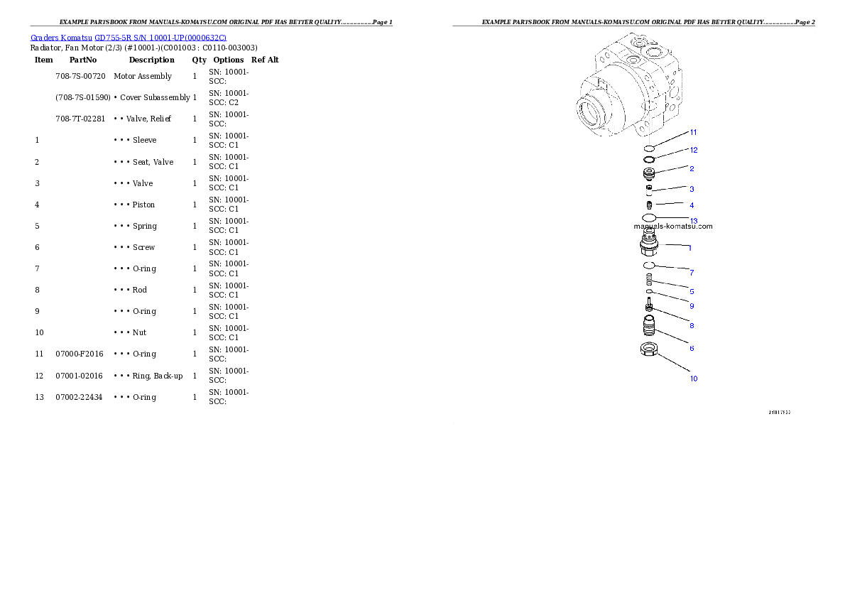 Protected: GD755-5R S/N 10001-UP Partsbook