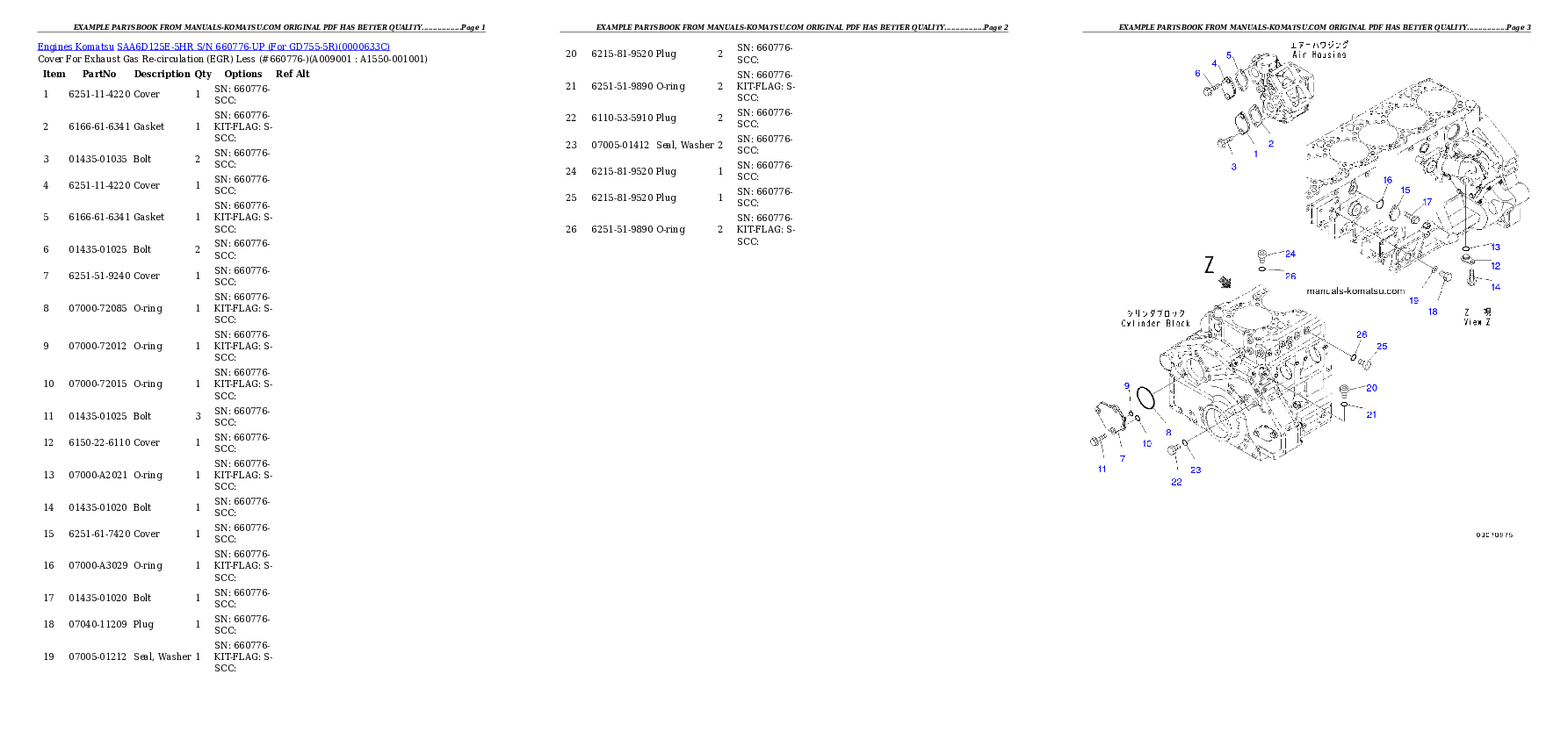 Protected: SAA6D125E-5HR S/N 660776-UP (For GD755-5R) Partsbook
