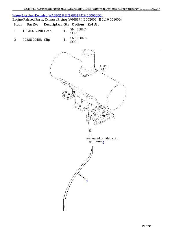 Protected: WA380Z-6 S/N 66847-UP Partsbook