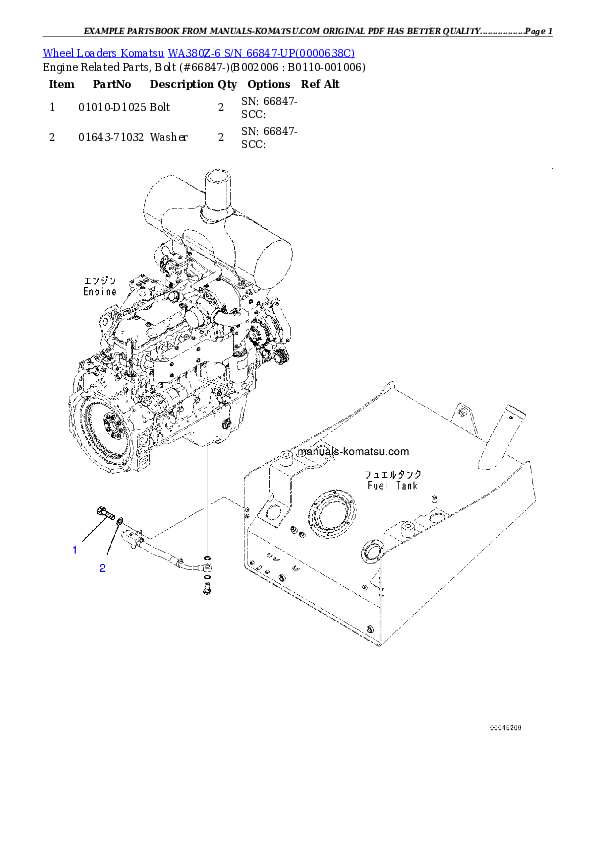 Protected: WA380Z-6 S/N 66847-UP Partsbook