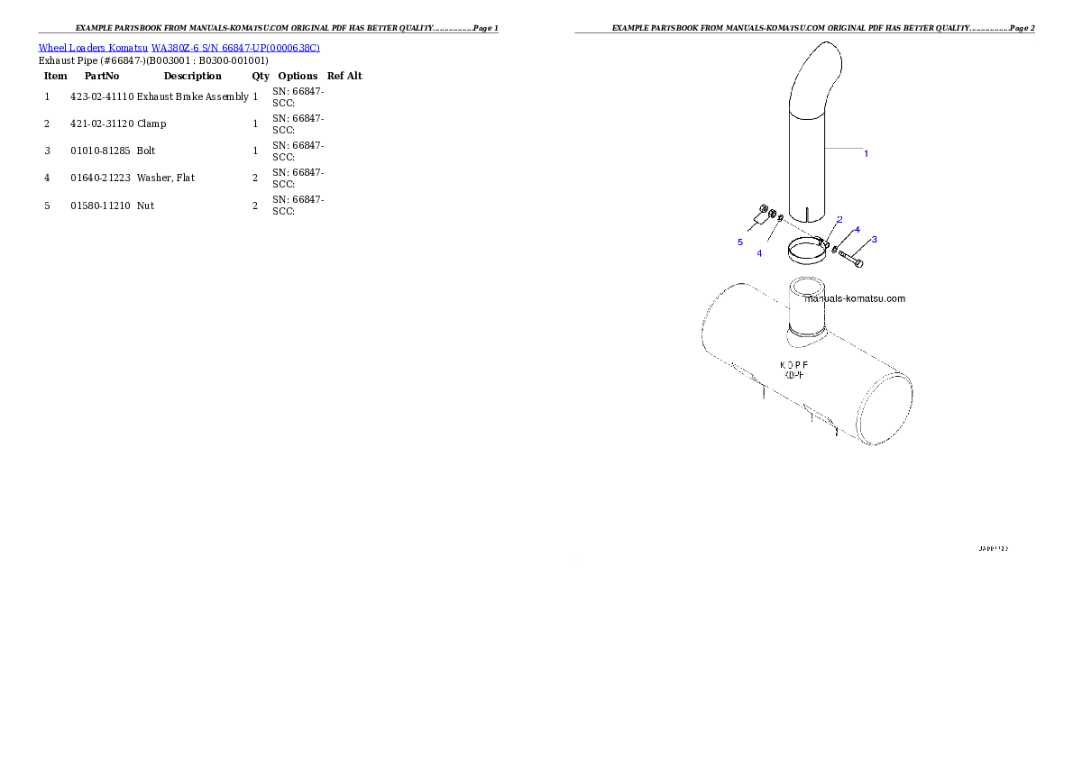 Protected: WA380Z-6 S/N 66847-UP Partsbook