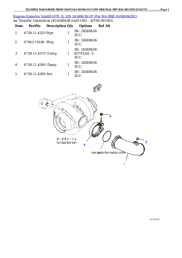 Protected: SAA6D107E-1L S/N 26580638-UP (For WA380Z-6) Partsbook