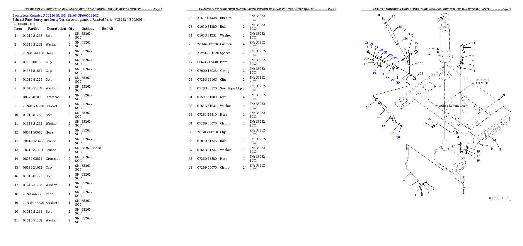 Protected: PC1250-8R S/N 35406-UP Partsbook