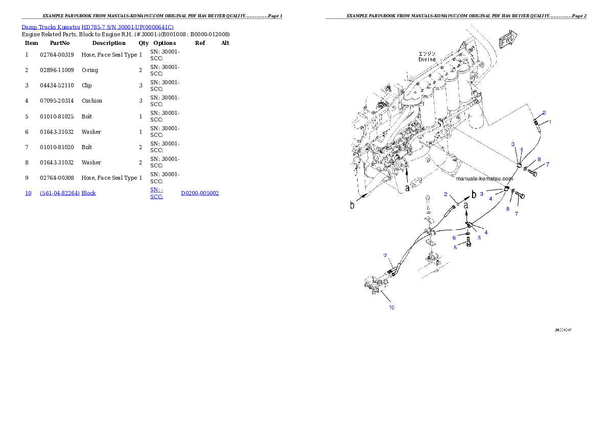 Protected: HD785-7 S/N 30001-UP (KAL Spec.) Partsbook