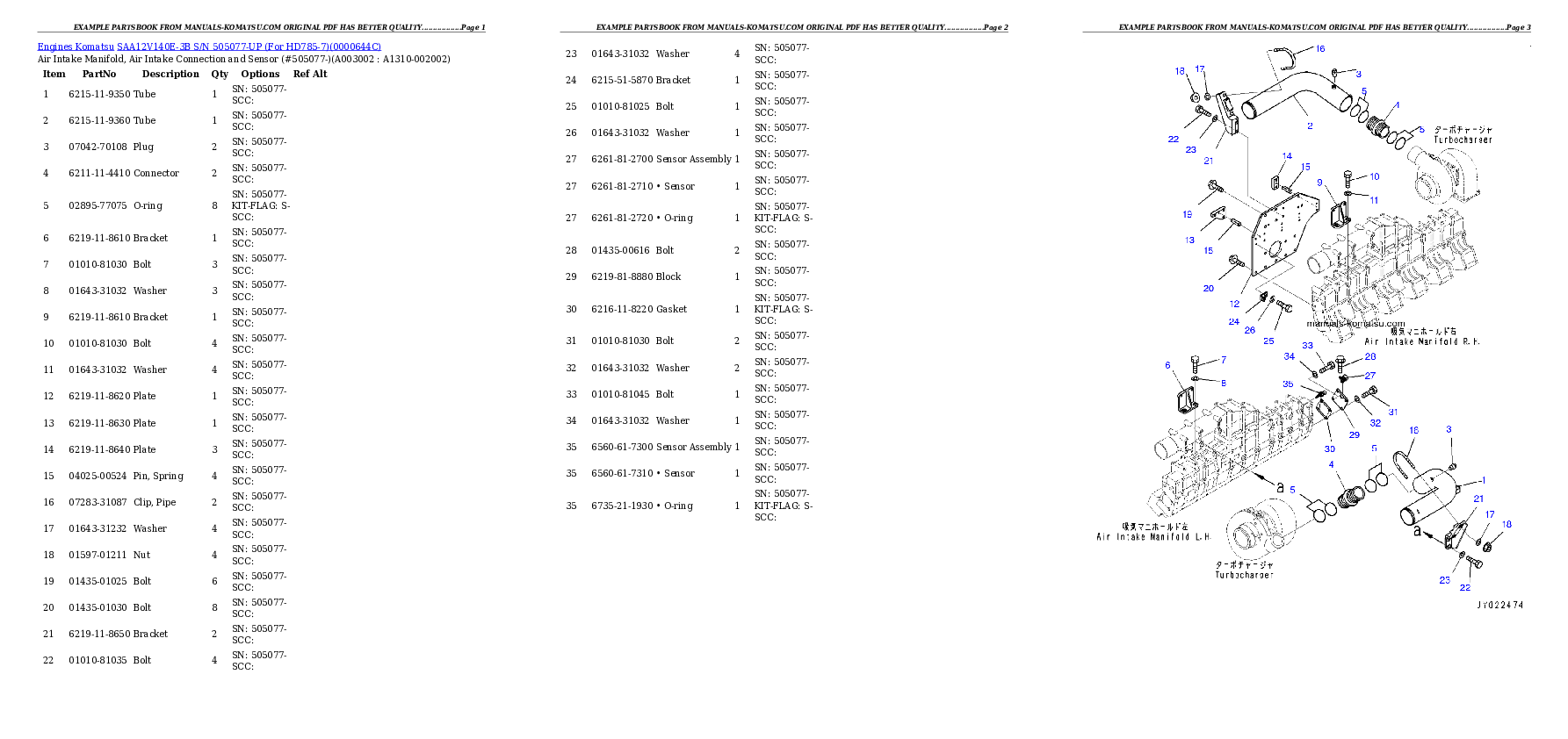 Protected: SAA12V140E-3B S/N 505077-UP (For HD785-7) Partsbook