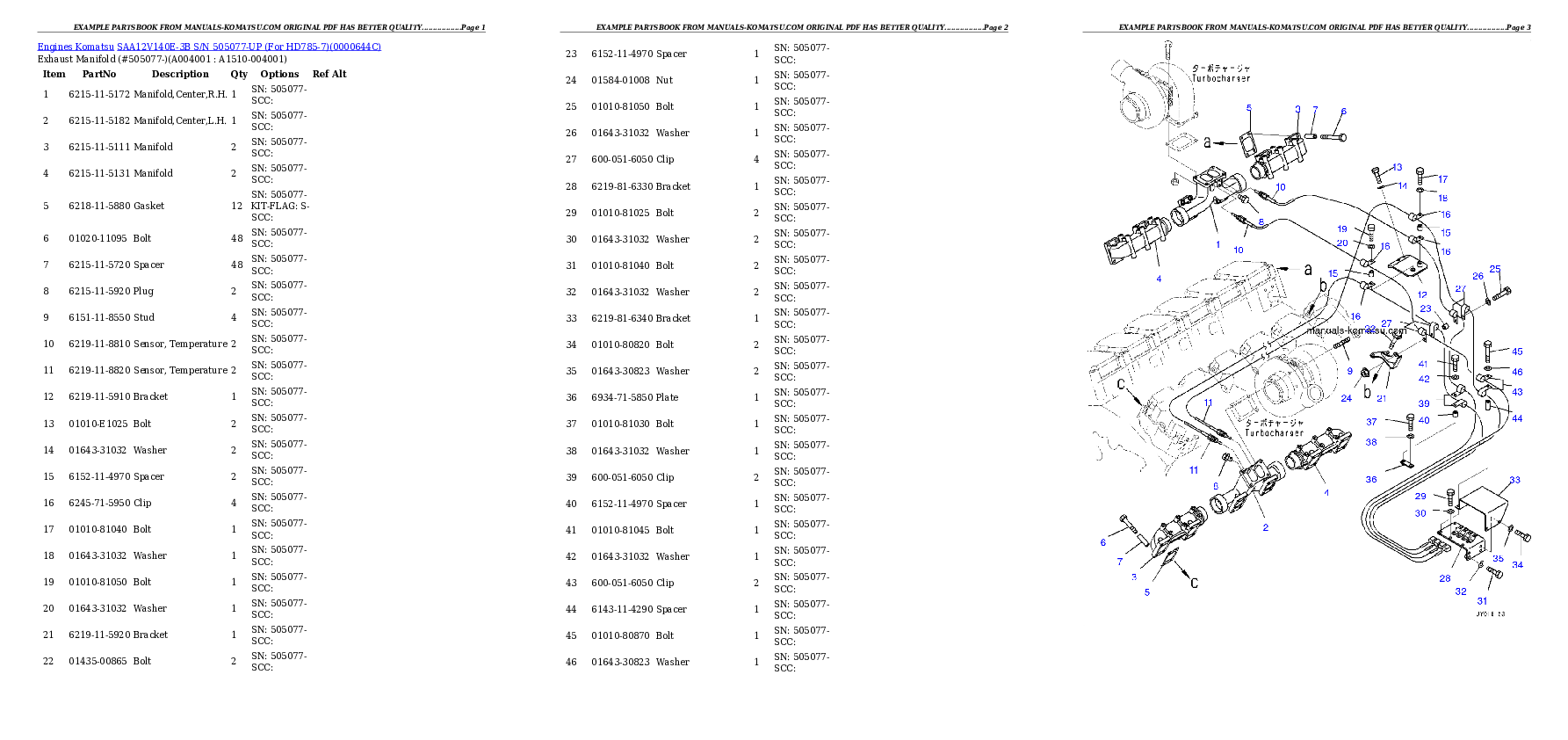 Protected: SAA12V140E-3B S/N 505077-UP (For HD785-7) Partsbook