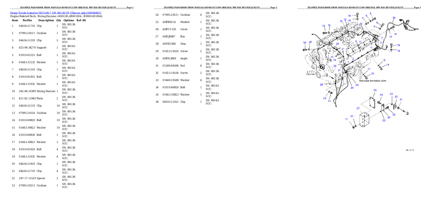 Protected: HD1500-7 S/N 80138-UP (Chassis only) Partsbook