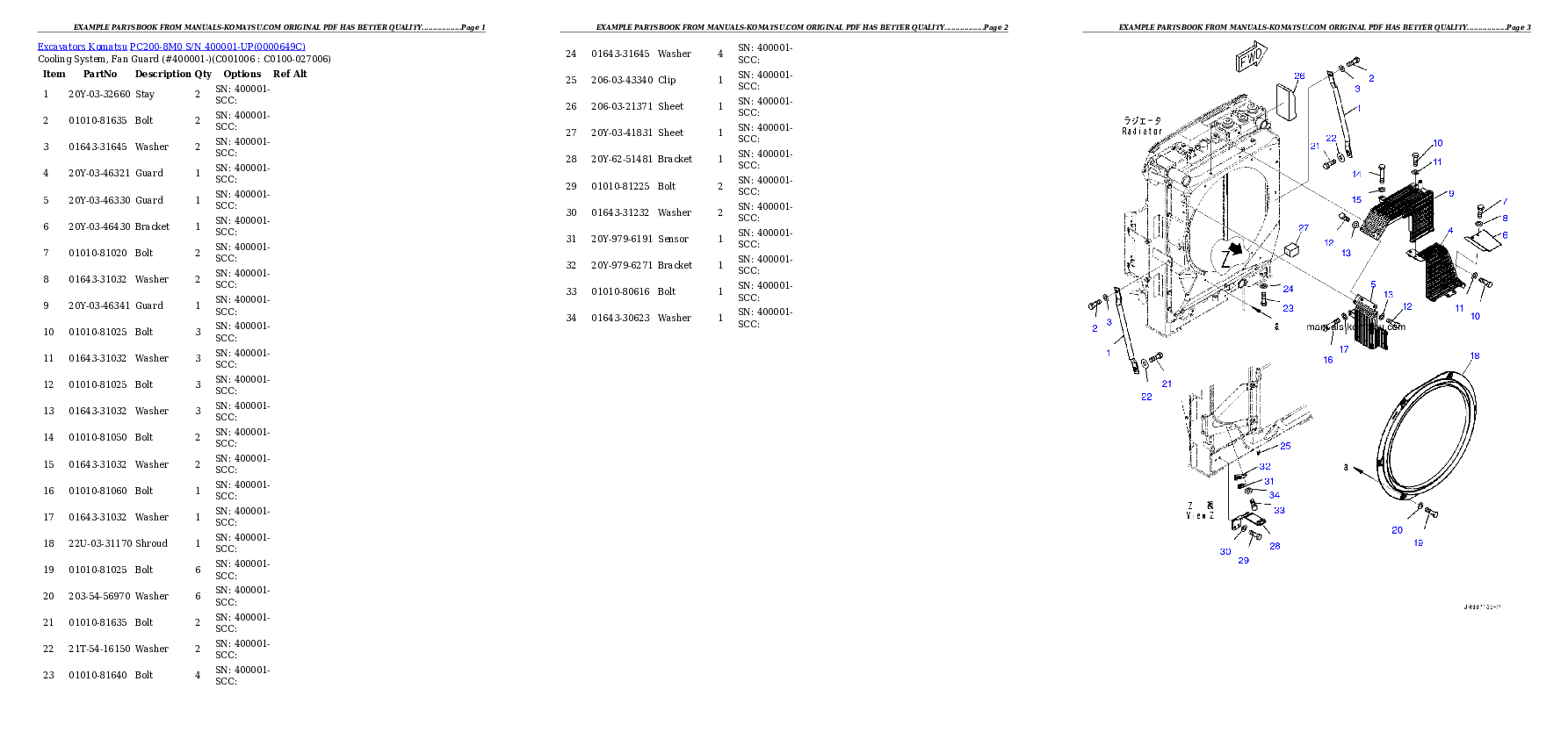 Protected: PC200-8M0 S/N 400001-UP Partsbook