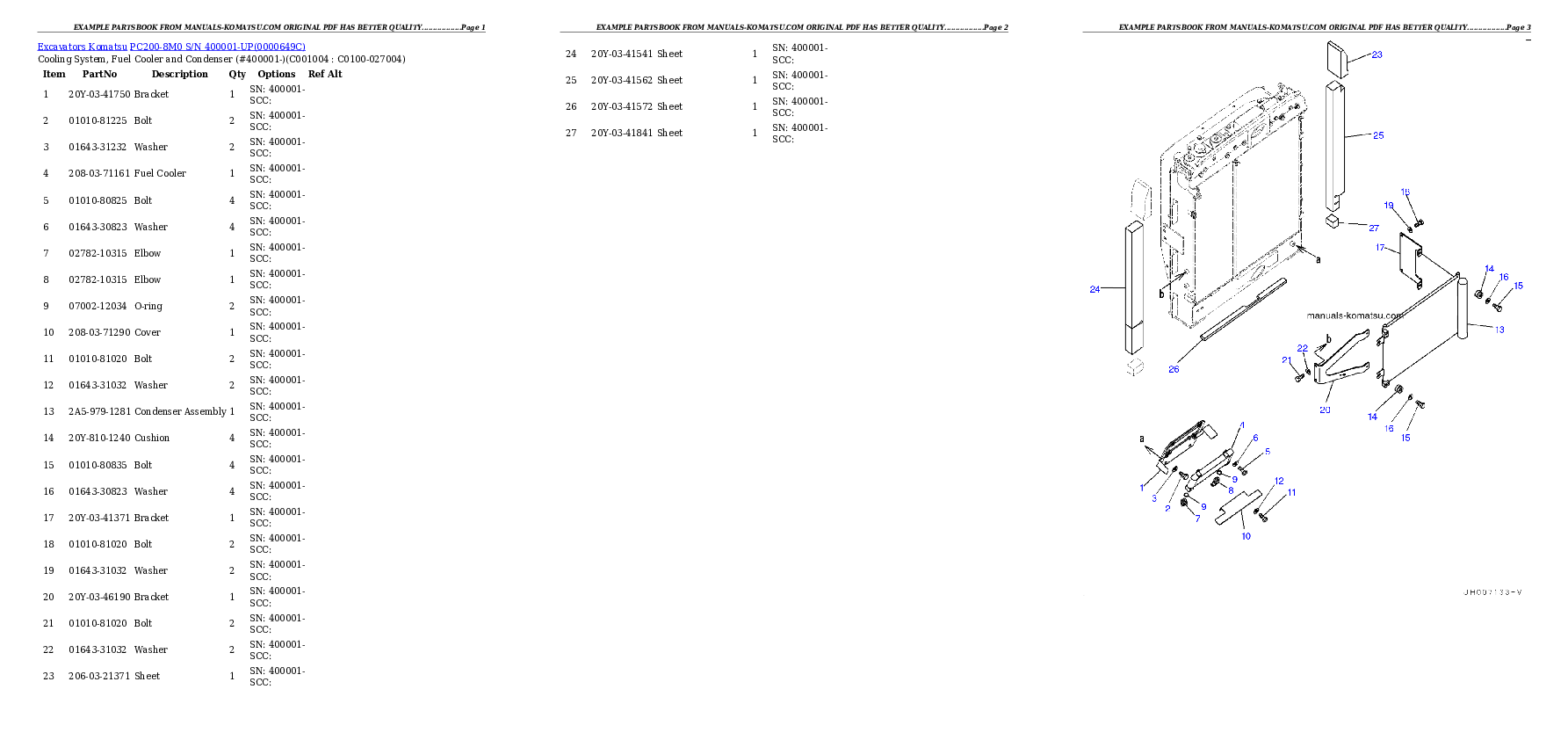 Protected: PC200-8M0 S/N 400001-UP Partsbook