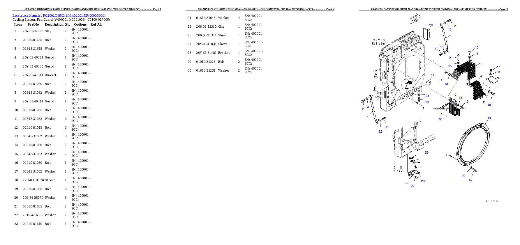 Protected: PC200LC-8M0 S/N 400001-UP Partsbook
