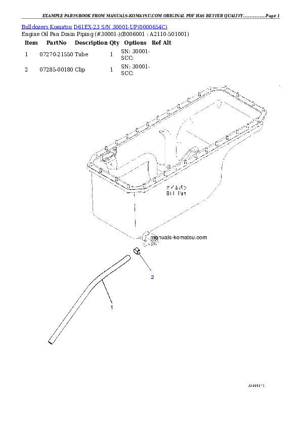 Protected: D61EX-23 S/N 30001-UP Partsbook