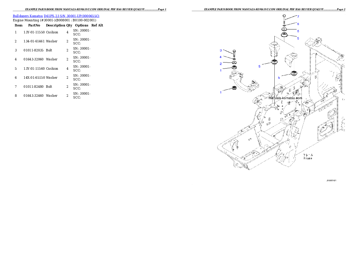 Protected: D61PX-23 S/N 30001-UP Partsbook