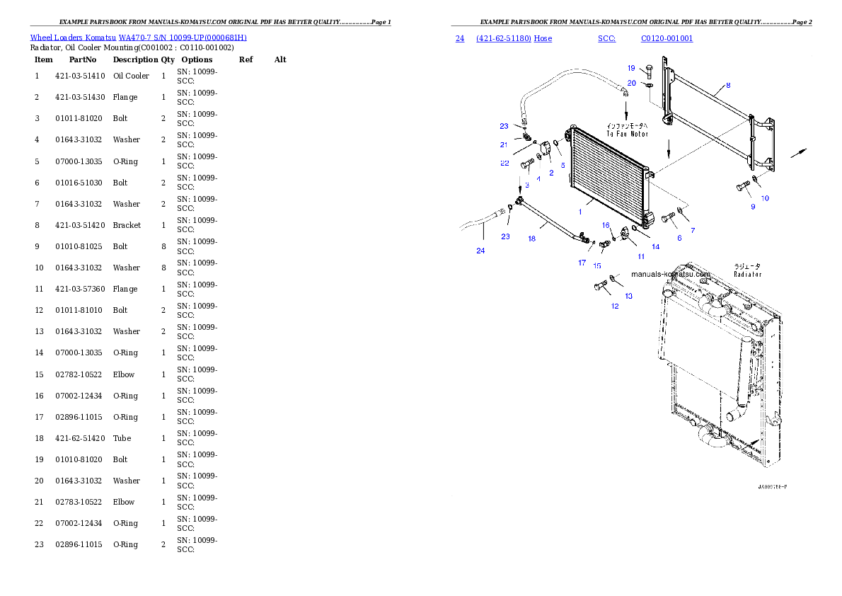 Protected: WA470-7 S/N 10099-UP Partsbook