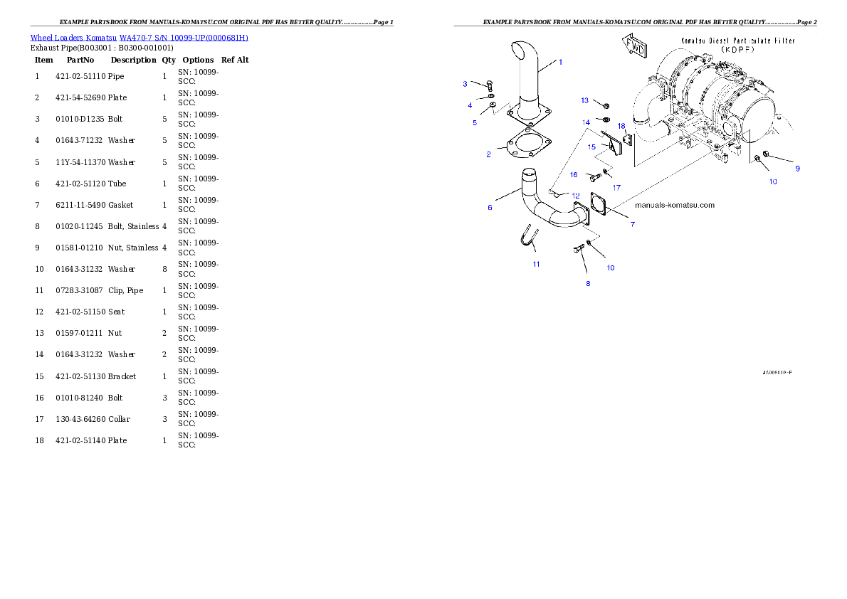 Protected: WA470-7 S/N 10099-UP Partsbook