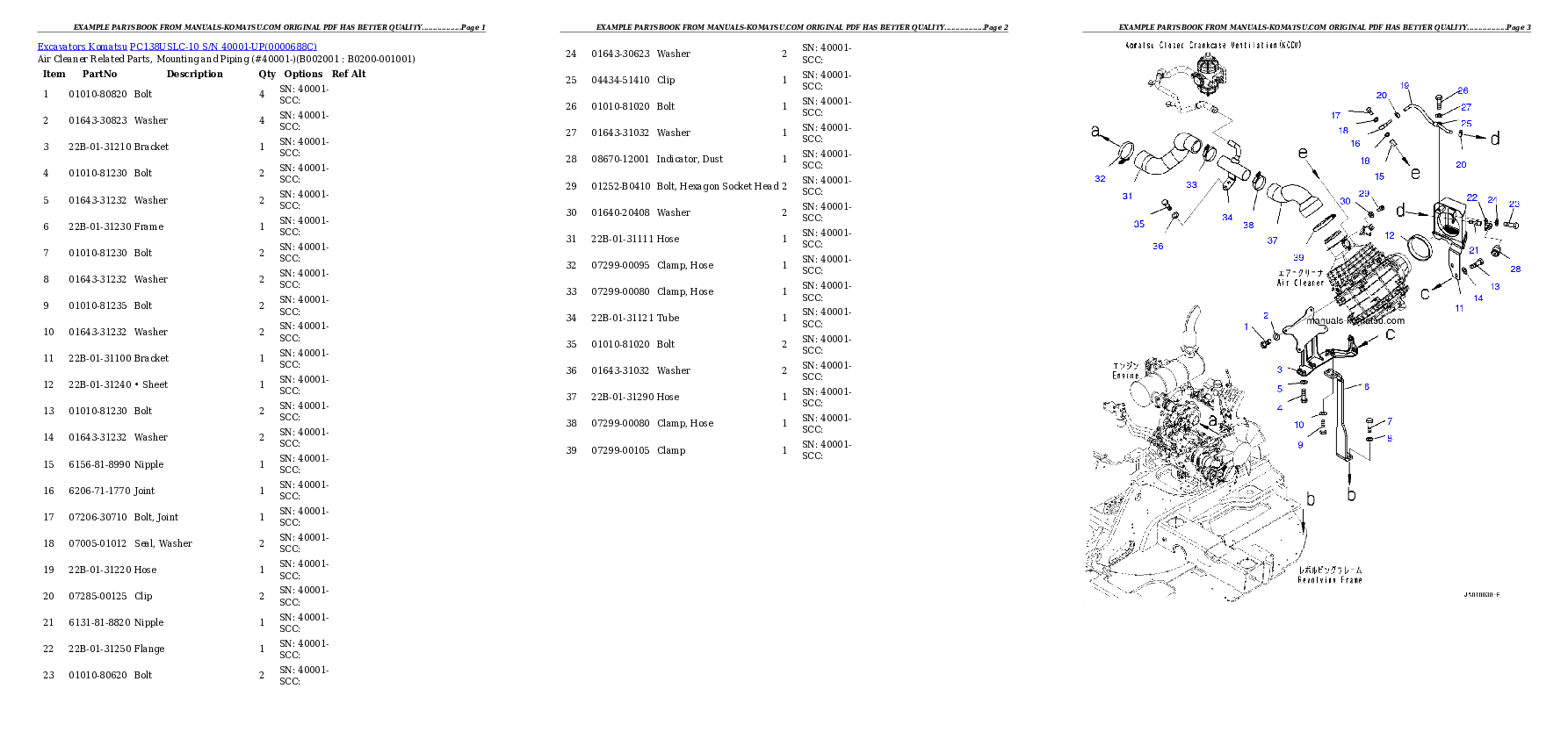 Protected: PC138USLC-10 S/N 40001-UP Partsbook