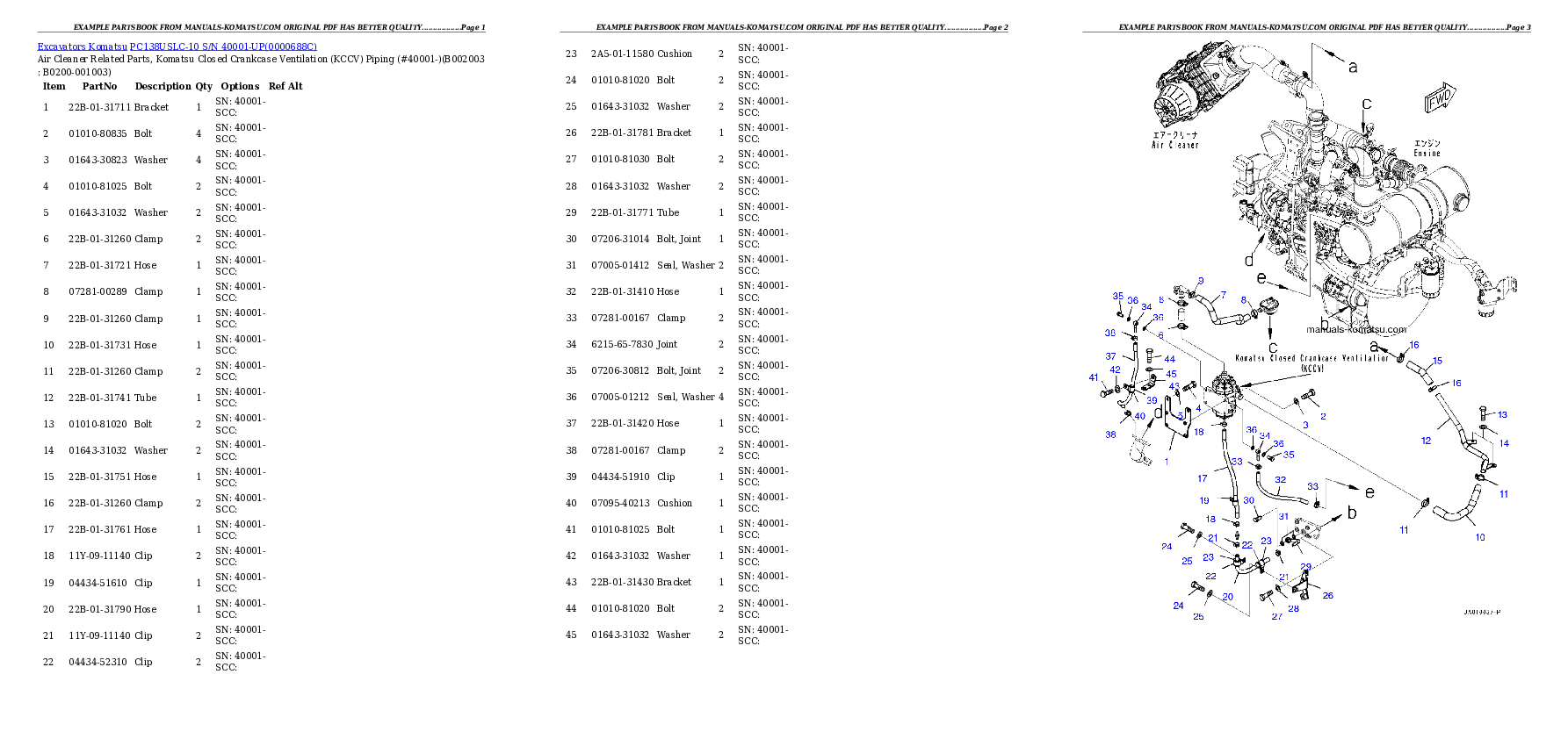 Protected: PC138USLC-10 S/N 40001-UP Partsbook