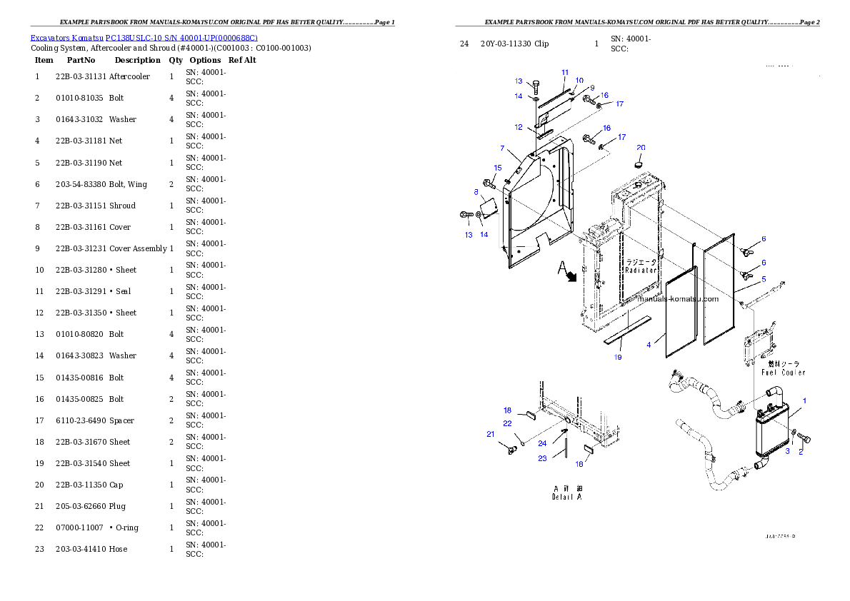 Protected: PC138USLC-10 S/N 40001-UP Partsbook