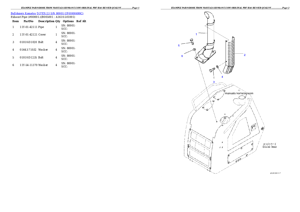 Protected: D37EX-23 S/N 80001-UP Partsbook