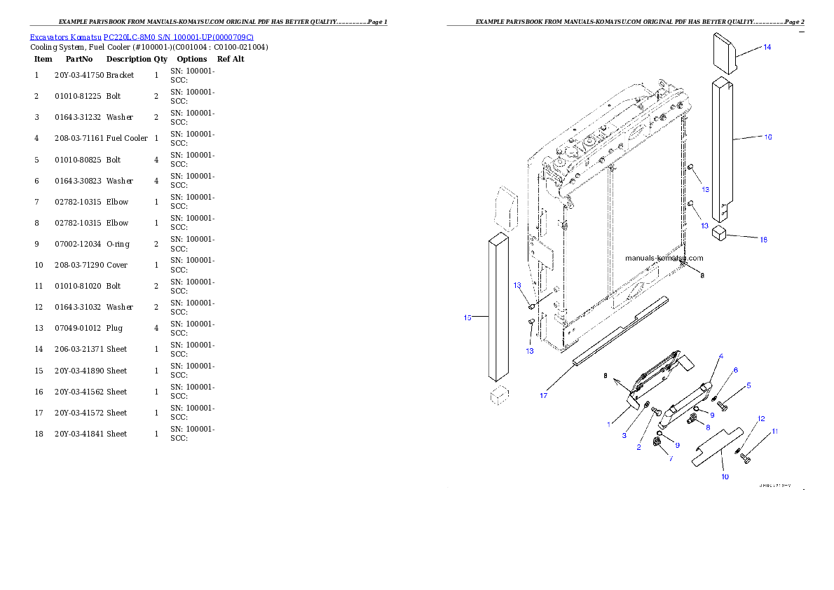 Protected: PC220LC-8M0 S/N 100001-UP Partsbook