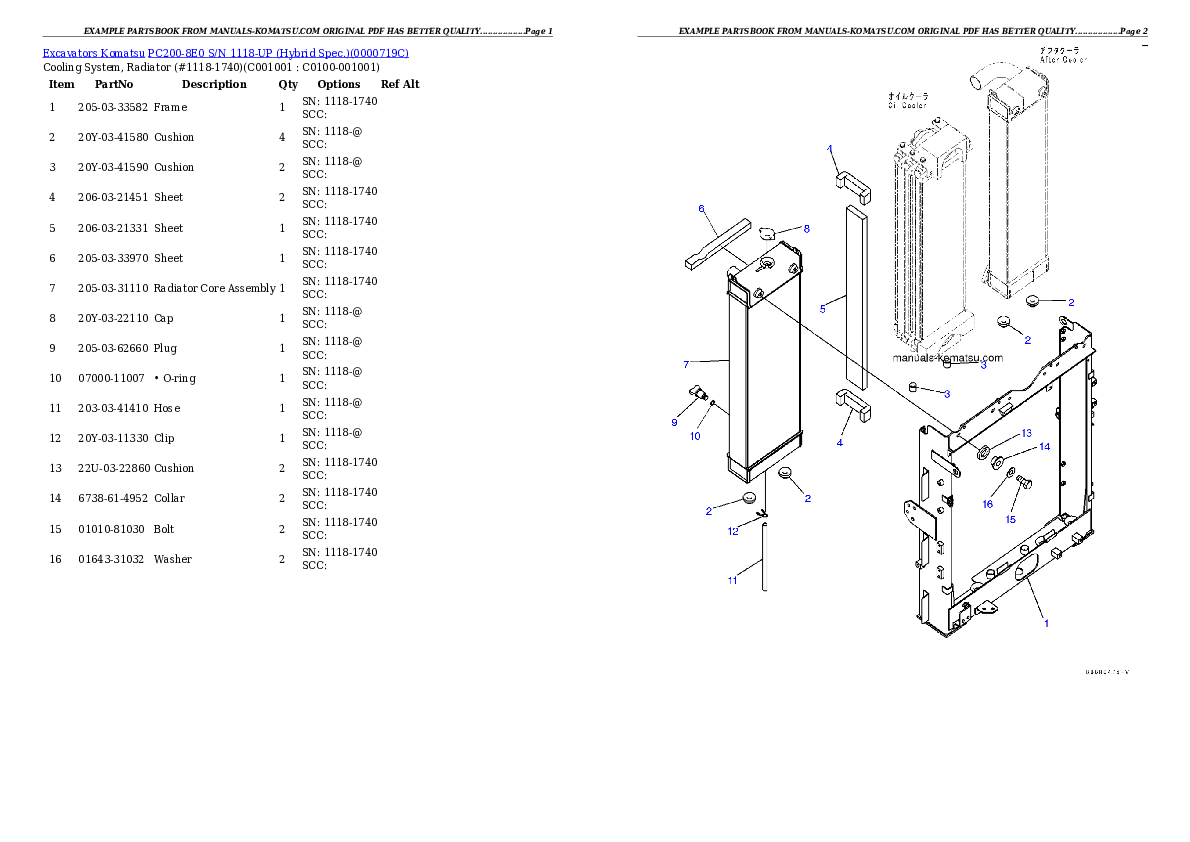 Protected: PC200-8E0 S/N 1118-UP (Hybrid Spec.) Partsbook