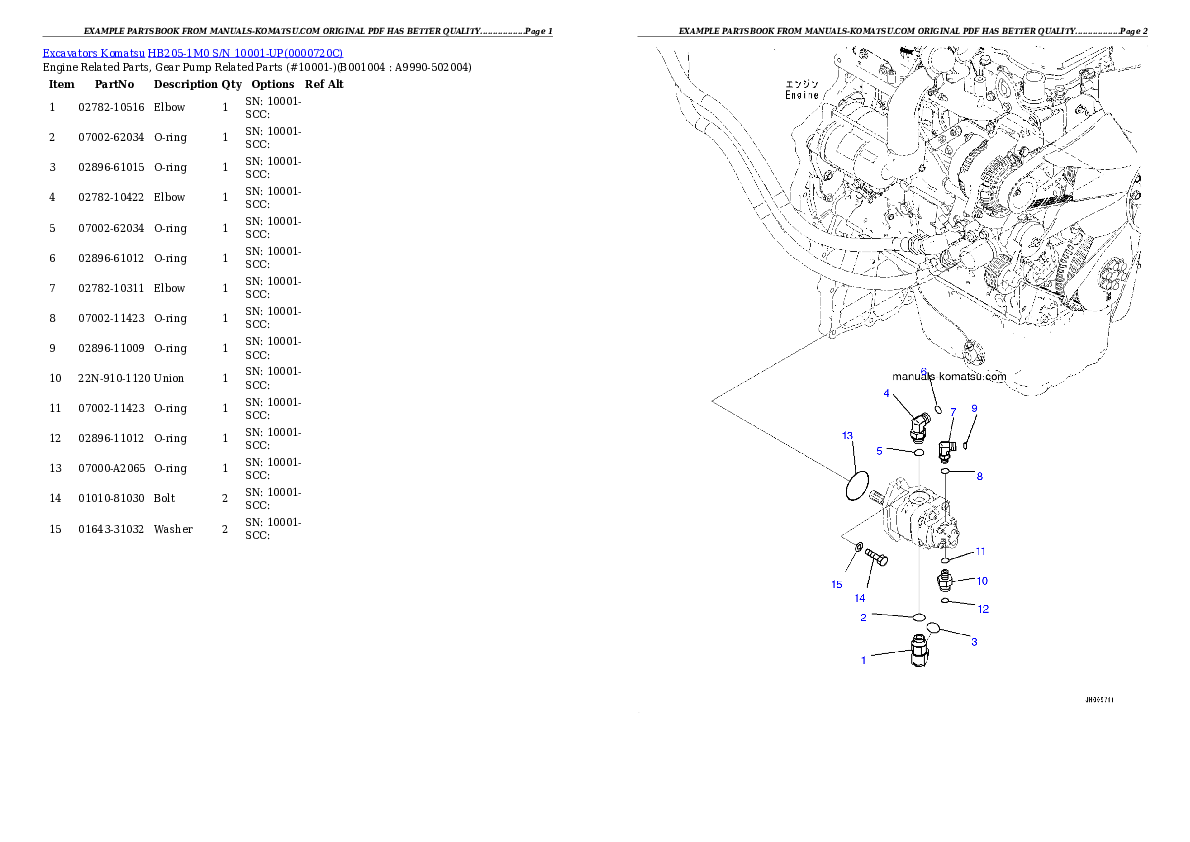 Protected: HB205-1M0 S/N 10001-UP Partsbook