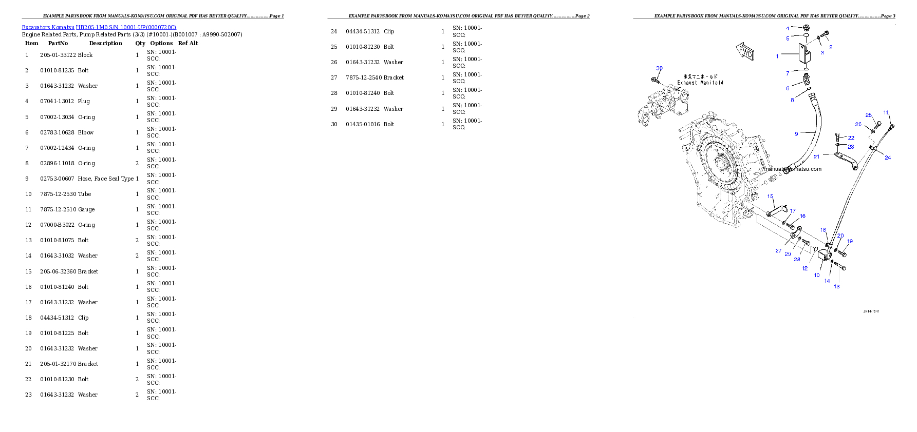 Protected: HB205-1M0 S/N 10001-UP Partsbook