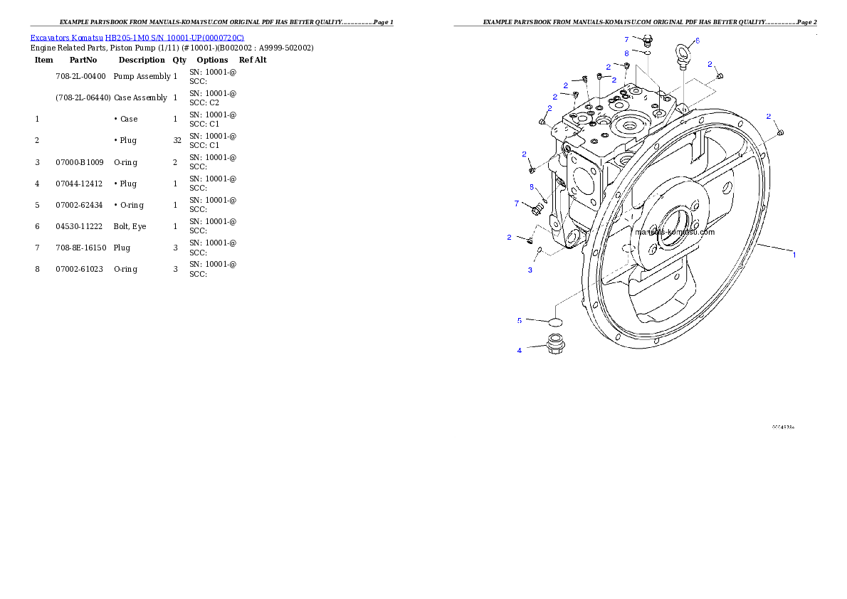 Protected: HB205-1M0 S/N 10001-UP Partsbook