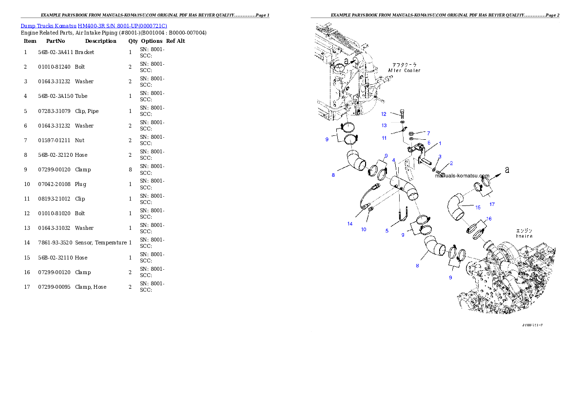 Protected: HM400-3R S/N 8001-UP Partsbook