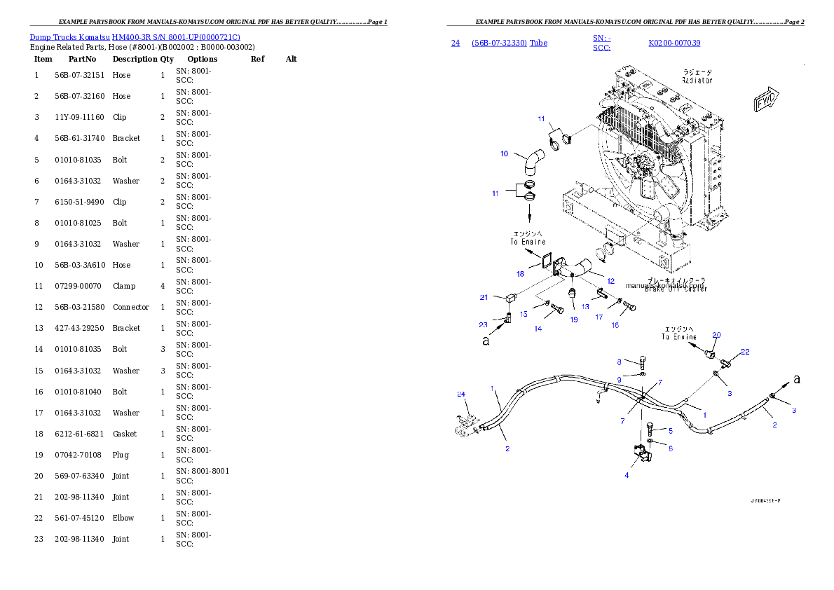 Protected: HM400-3R S/N 8001-UP Partsbook