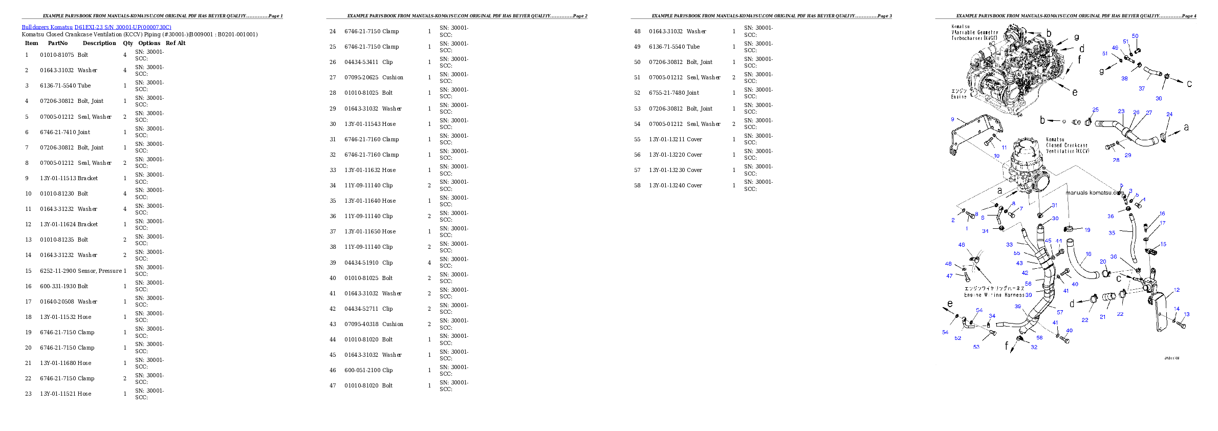 Protected: D61EXI-23 S/N 30001-UP Partsbook
