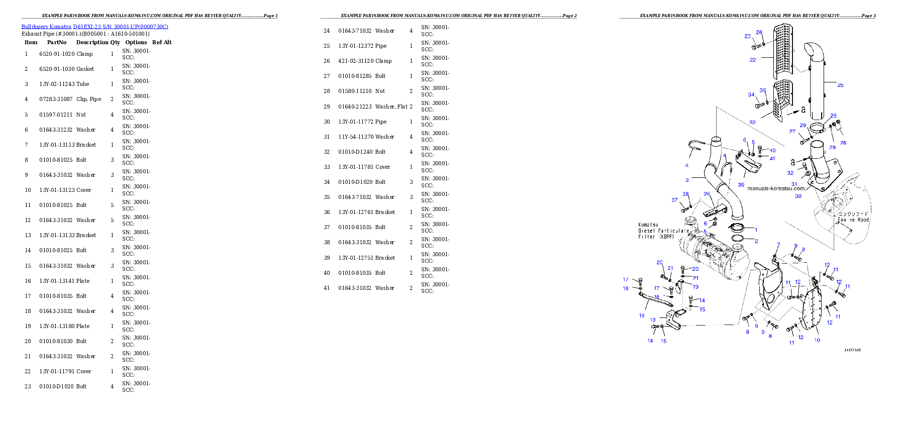 Protected: D61EXI-23 S/N 30001-UP Partsbook