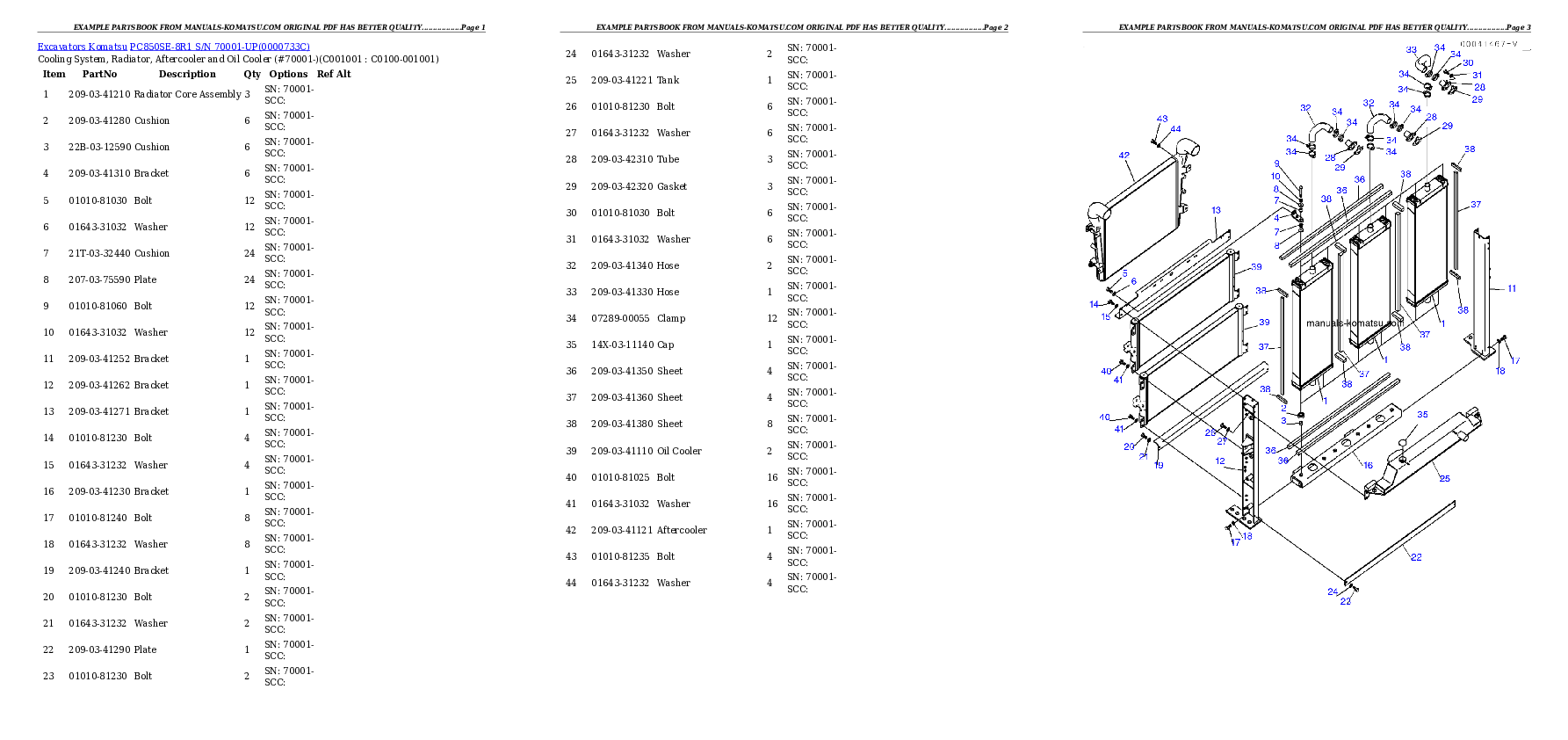 Protected: PC850SE-8R1 S/N 70001-UP Partsbook