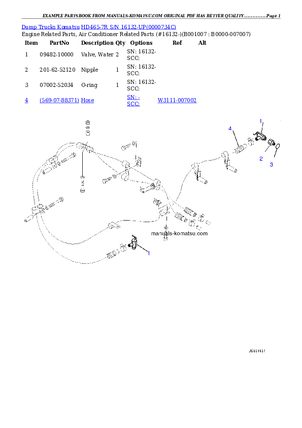 Protected: HD465-7R S/N 16132-UP (-40 deg C Spec.) Partsbook