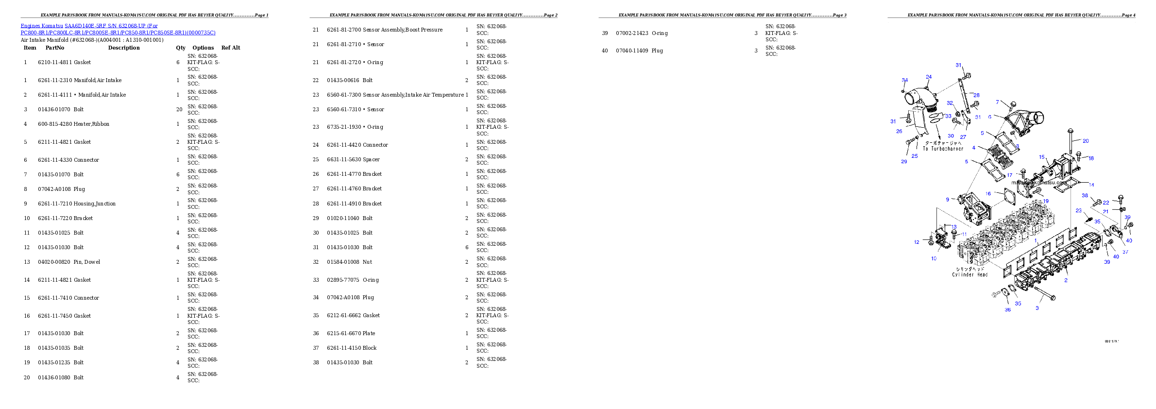Protected: SAA6D140E-5RF S/N 632068-UP (For PC800-8R1/PC800LC-8R1/PC800SE-8R1/PC850-8R1/PC850SE-8R1) Partsbook