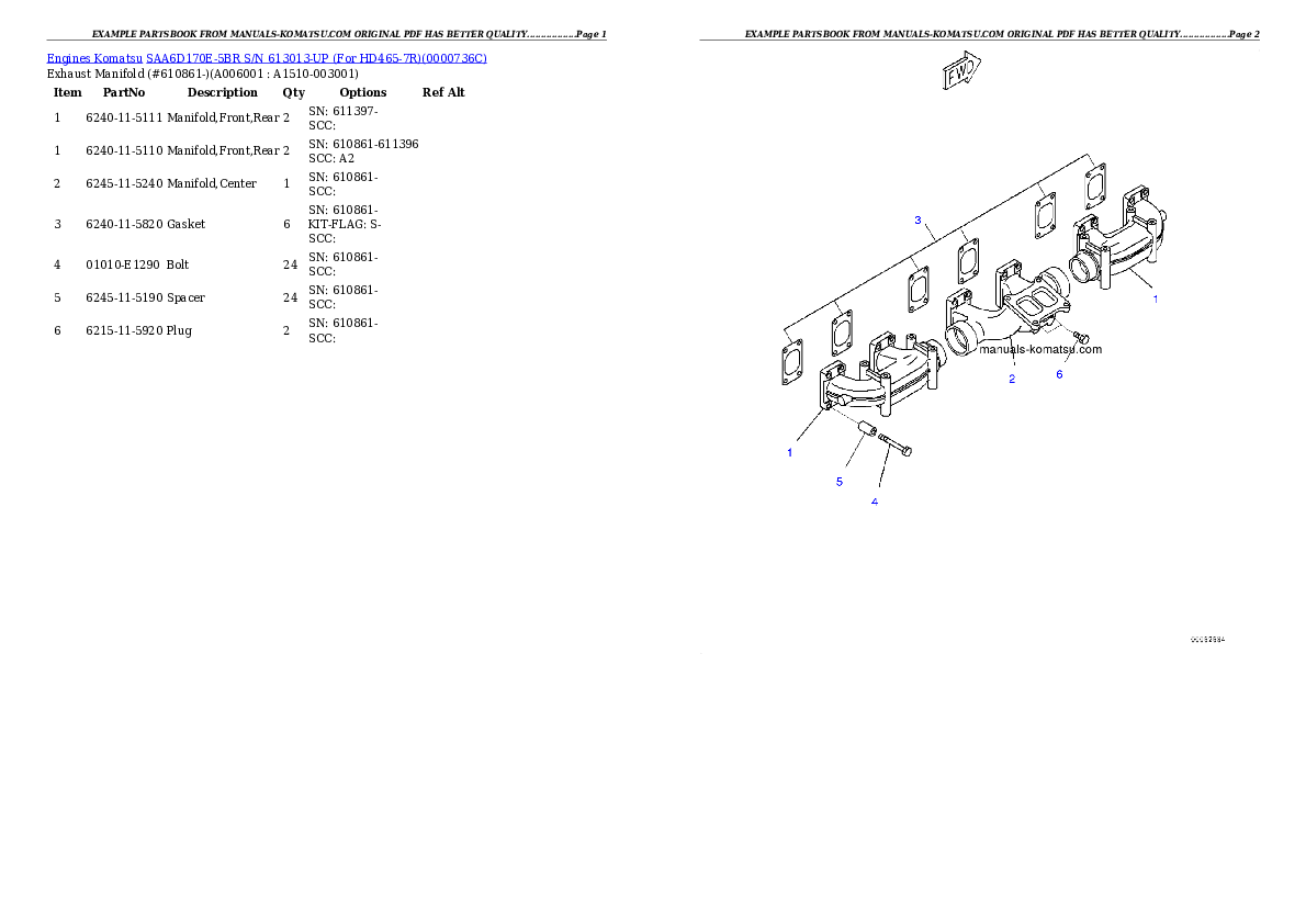 Protected: SAA6D170E-5BR S/N 613013-UP (For HD465-7R) Partsbook